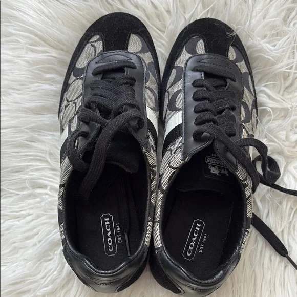Coach Women's Black and Gray Sneakers - Picture 3 of 3